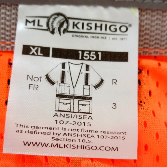 Safety Jacket Premium Brilliant Series Class 3 1551 Size XL NWOT - Picture 4 of 4